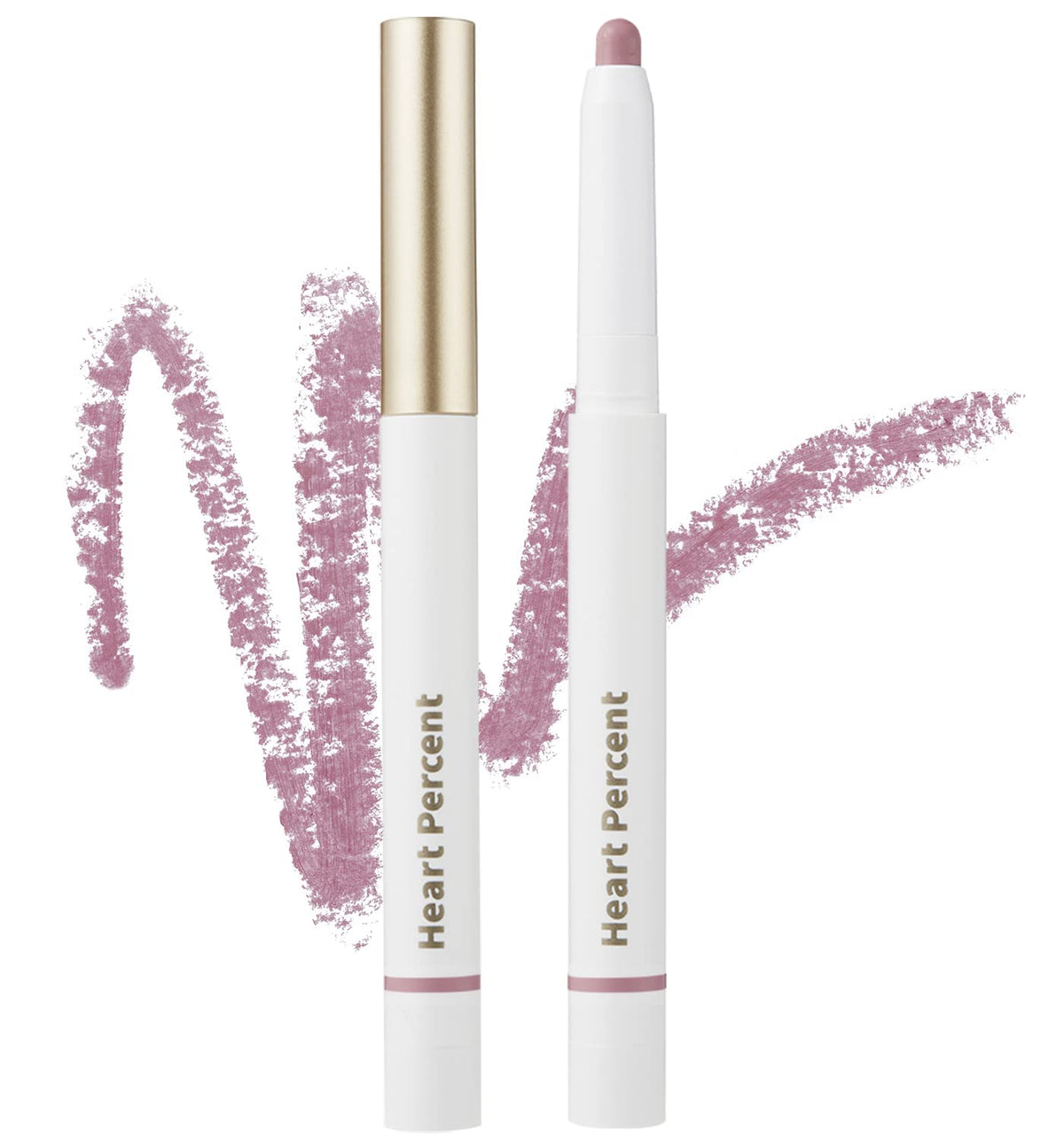 Heart Percent Mood Lip Pencil #08 Cloudy Mauve - Long-Lasting Creamy Retractable Lip Crayon 0.8G