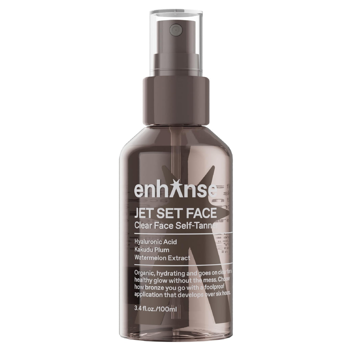 Enhanse Jet Set Face Clear Self Tanner Spray For Men, Hydrating Watermelon, 3.4 Fl Oz