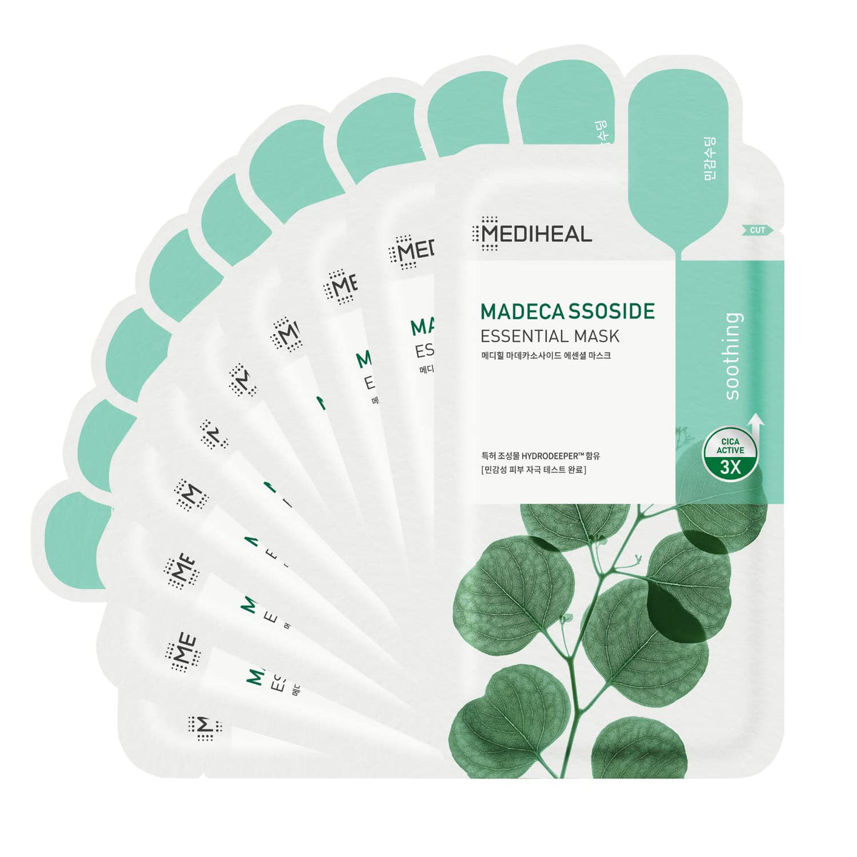 Mediheal Madecassoside Essential Face Mask - 10 Sheets For Sensitive, Hydrating, Soothing Skin