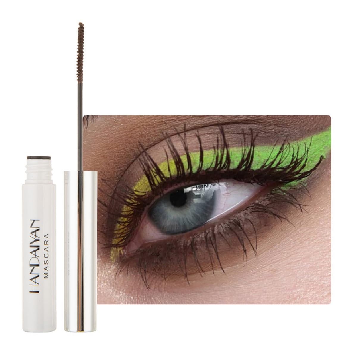 Nvyue Dark Brown Waterproof Mascara - Fast Drying, Curling & Lengthening, 0.18 Fl Oz