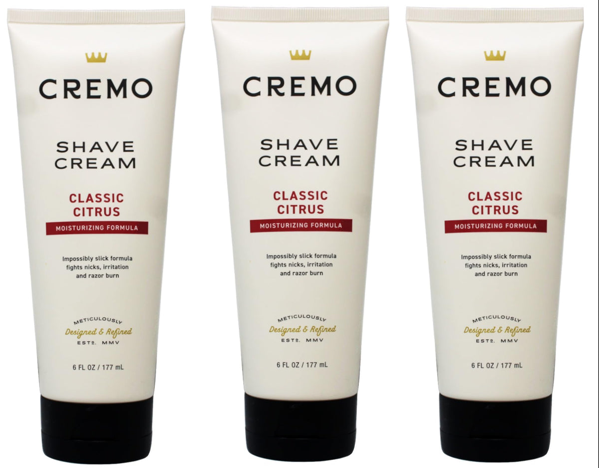 Cremo Shave Cream Classic Citrus For Men, 6 Fl Oz (3 Pack) - Smooth Shaving Experience