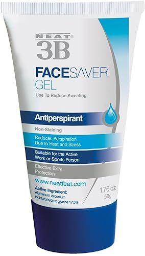 Neat 3B Face Saver Anti-Perspirant Gel 1.76 Oz - Pack Of 2, Long-Lasting