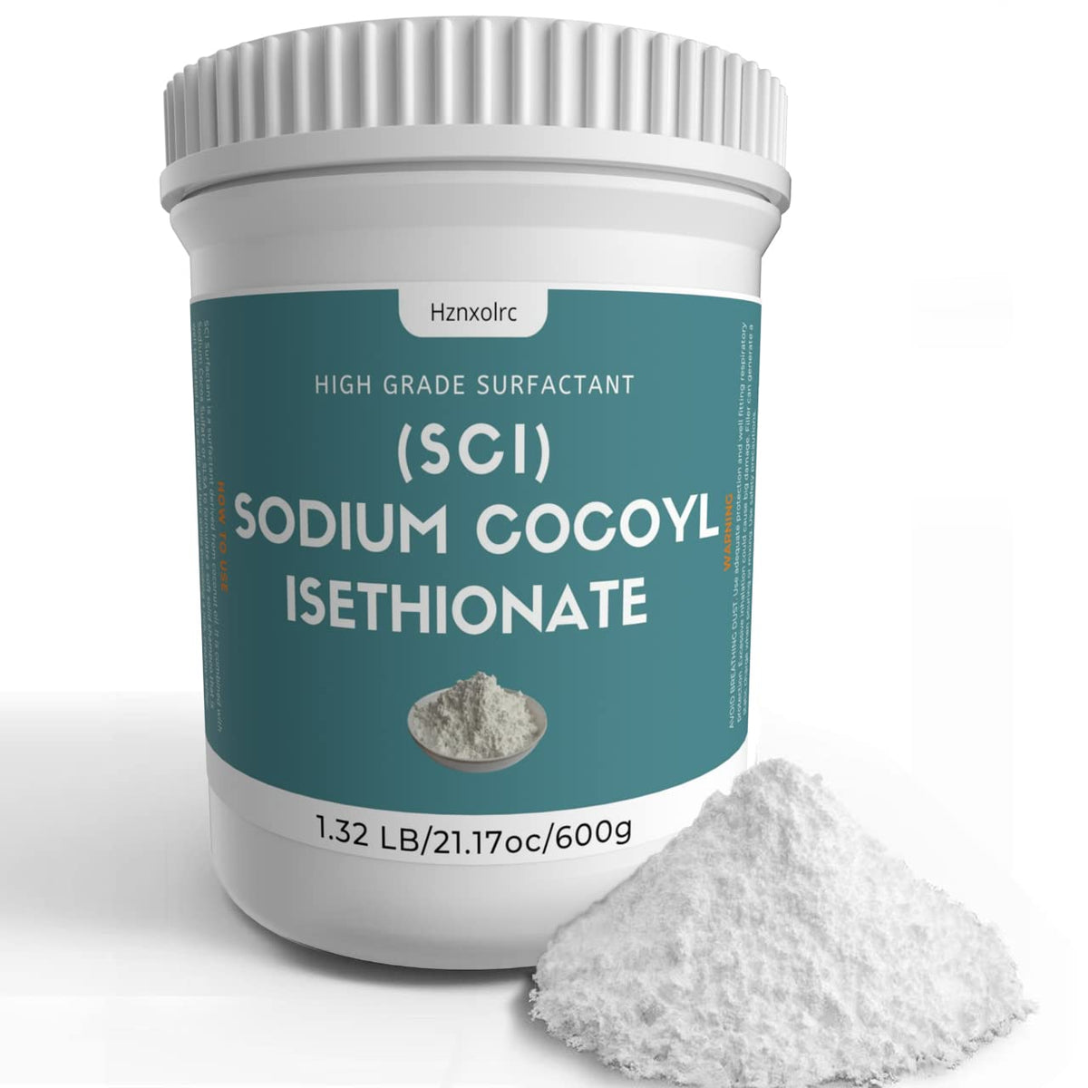 Hznxolrc 21.17 Oz Sodium Cocoyl Isethionate Powder - Gentle, Biodegradable, Perfect For