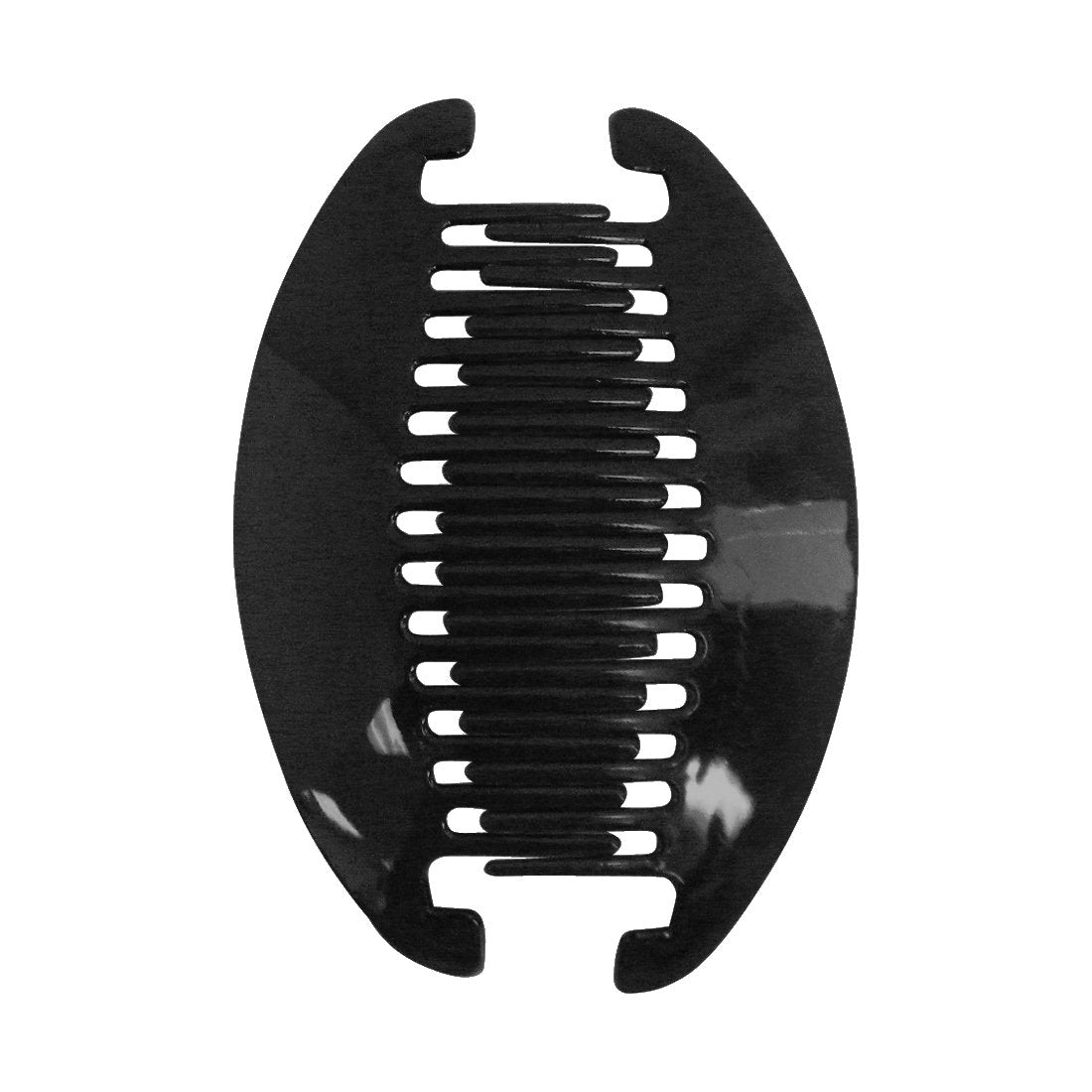 Motique Accessories Black 6.5 Inch Banana Clip Hair Clincher Comb, Interlocking Design