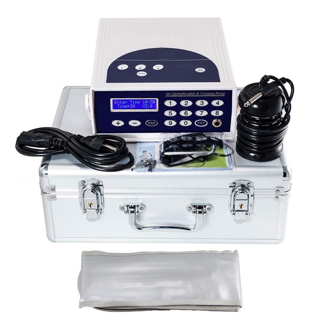 Imeshbean® Ionic Detox Foot Spa Machine With Lcd Display, Aluminum Case, Fir Belt - Model-05