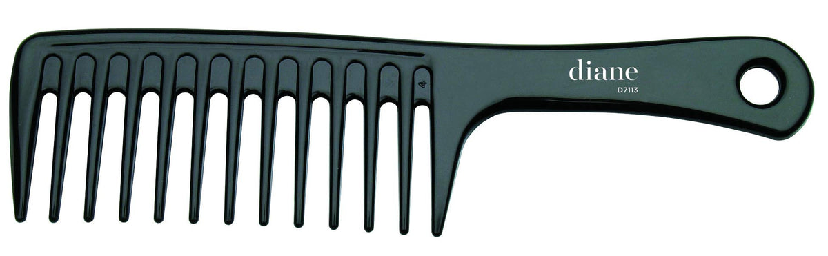 Diane Extra Wide Tooth Comb - Ionic Anti-Static Detangler for Wet/Damp Hair, 9.75 Inches