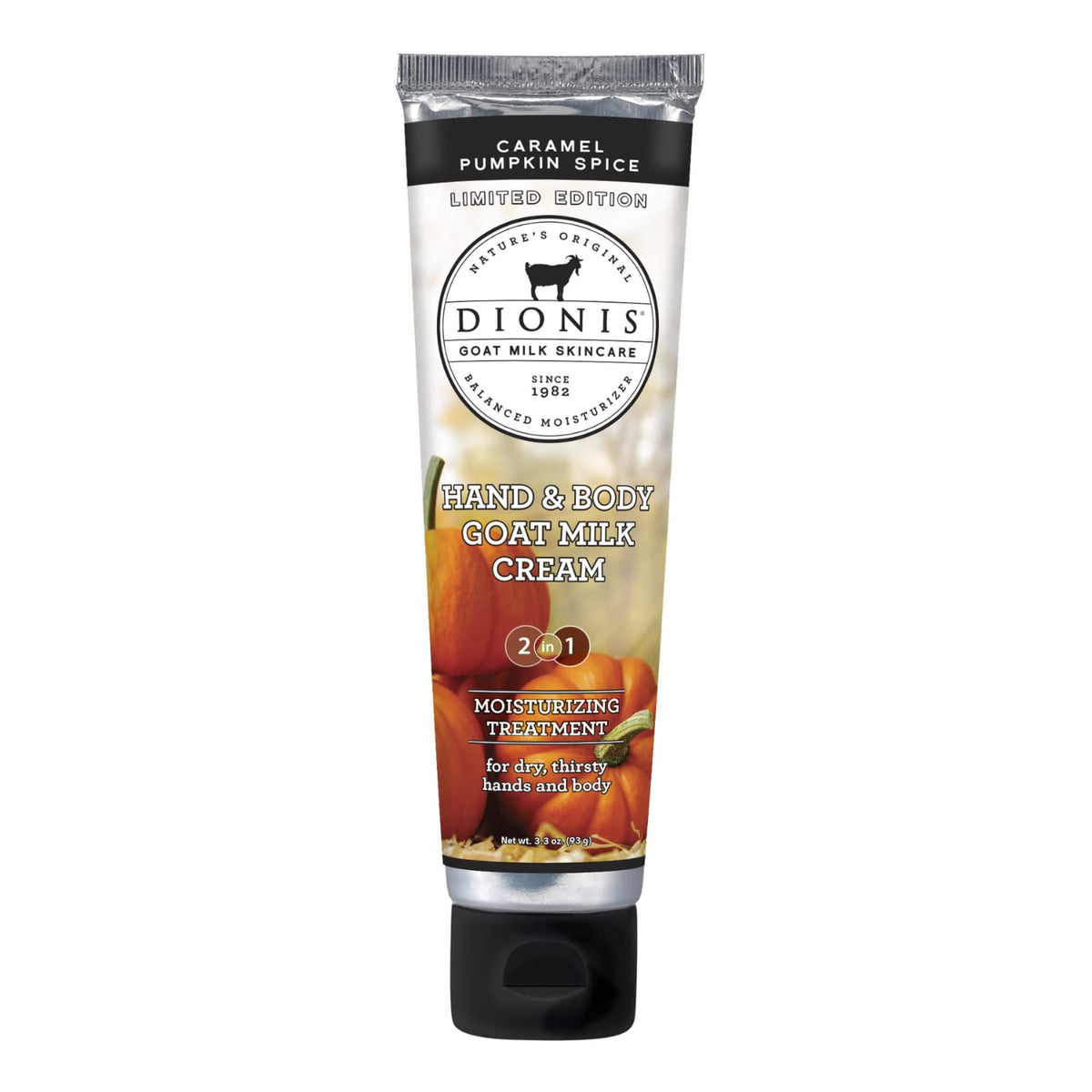 Dionis Goat Milk Hand & Body Cream, Caramel Pumpkin Spice, 3.3 Oz - Cruelty-Free, Usa Made