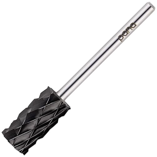 Beauticom Usa Pana Large Barrel Nail Drill Bit - 3/32&quot; Shank, Dlc Black, 5X Coarse G