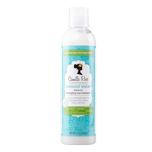 Camille Rose Coconut Water Leave-In Conditioner - Hydrating Detangler, 8 Oz For Silky Soft Hair