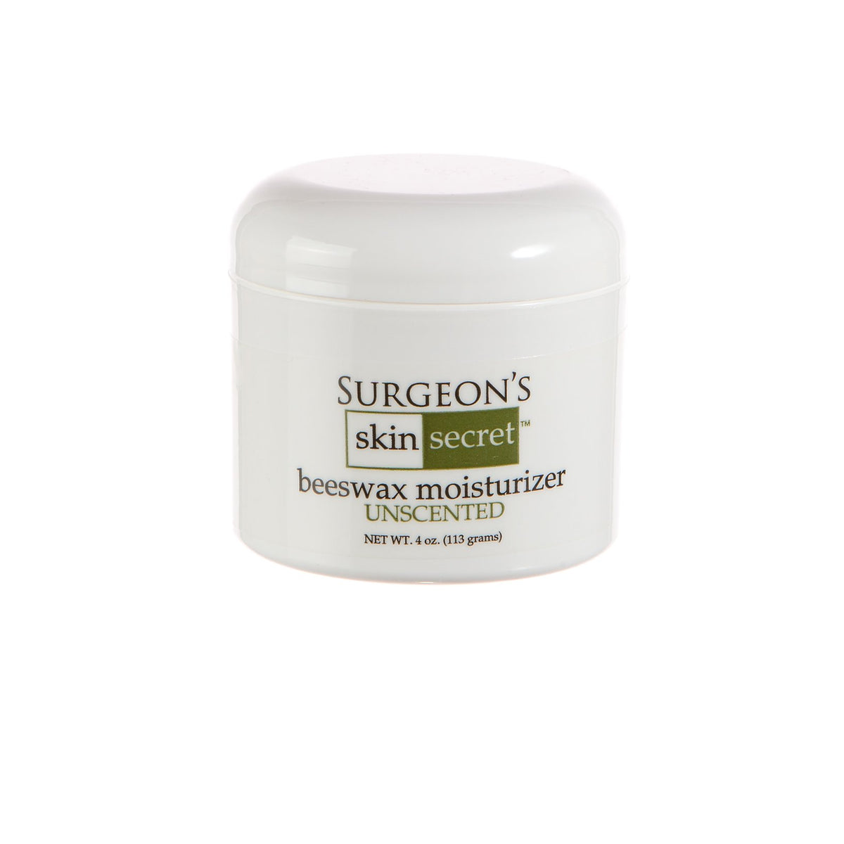 Surgeon'S Skin Secret Beeswax Moisturizer 4Oz Jar - Unscented, Hydrating & Nourishing Skin Care