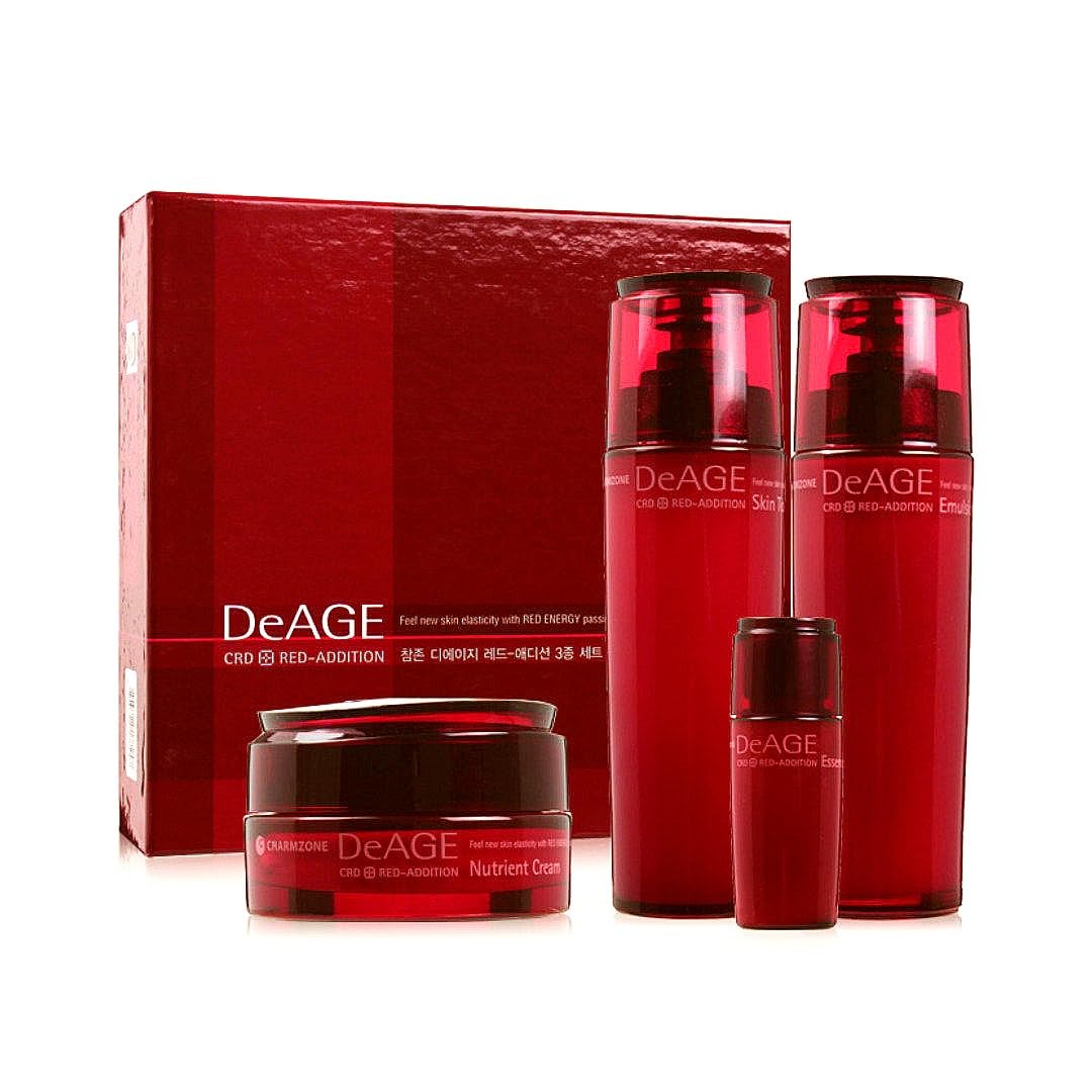 Charmzone Deage Red Wine Anti-Aging Set Of 3, Hydrating Korean Skin Care (10.98 Fl.Oz)