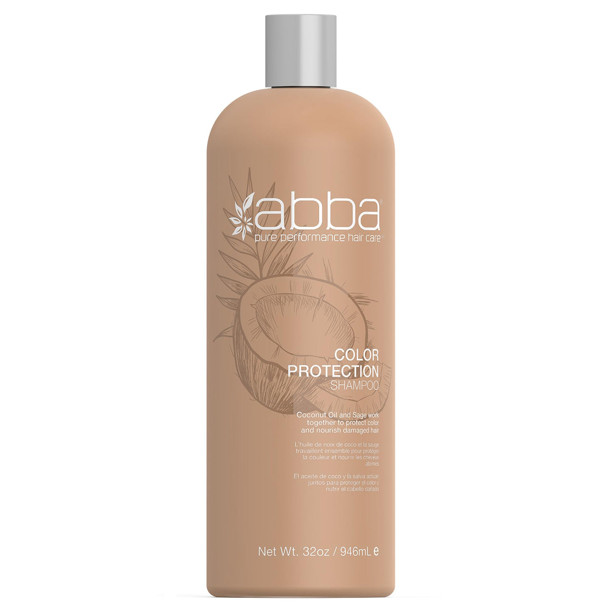 Abba Color Protection Shampoo With Coconut Oil & Sage, 32 Fl Oz - Sulfate-Free Hair Care