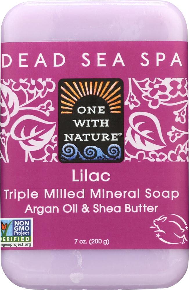 One With Nature Lilac Soap Bar - 198.4 Oz Natural Moisturizing Cleansing Soap