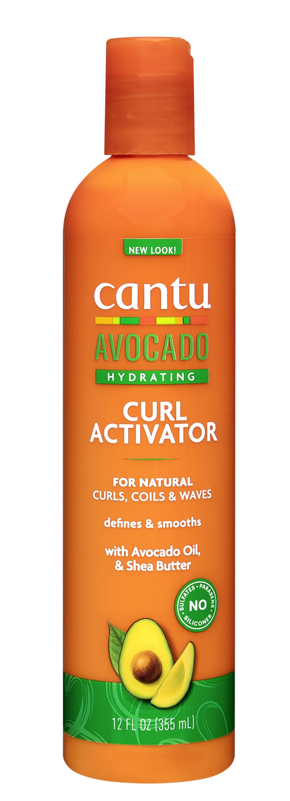 Cantu Avocado Hydrating Curl Activator Cream, Silicone-Free, 12 Fl Oz - For Defined Curls