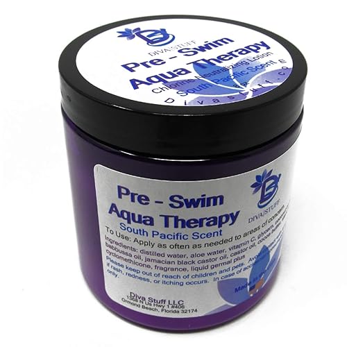 Diva Stuff Pre-Swim Aqua Therapy Lotion, 8 Oz - Chlorine & Salt Water Protection For Swimmers