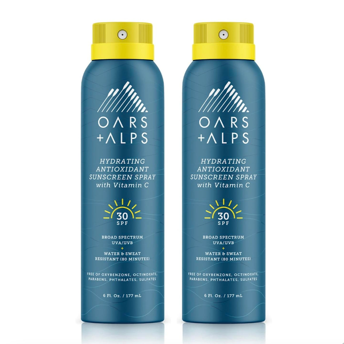 Oars + Alps Hydrating Spf 50 Sunscreen Spray, 3 Pack - Water Resistant, Vitamin C Infused