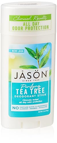 JASON Aluminum Free Deodorant Stick, Tea Tree, 2.5 Oz - Natural & Effective Odor Protection