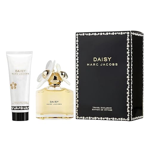 Marc Jacobs Daisy Fragrance Gift Set for Women - Eau de Toilette Spray 3.4oz & Body Lotion 2.5oz, Luxurious Scented Duo