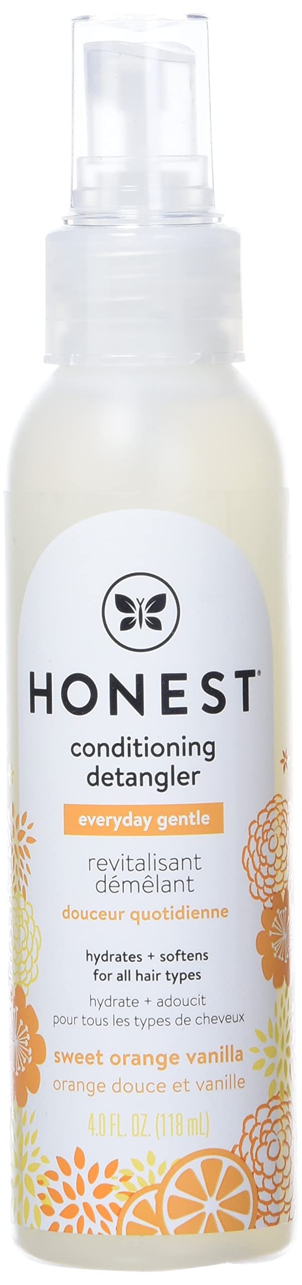 The Honest Company Everyday Gentle Conditioning Detangler, Sweet Orange Vanilla, 4 Oz