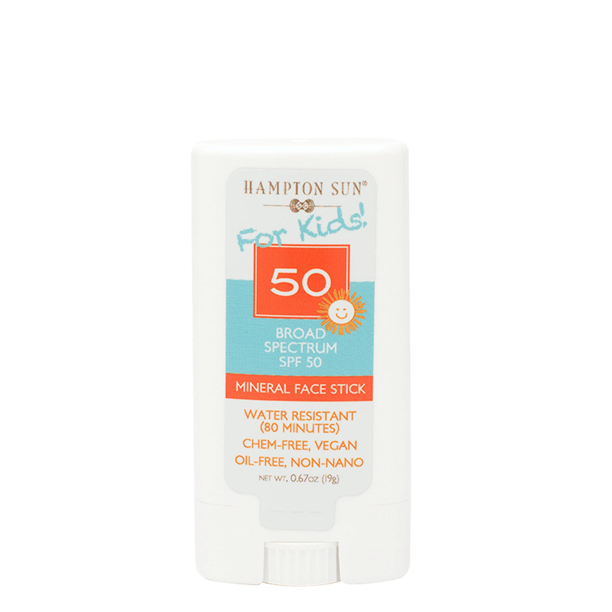 Hampton Sun Spf 50 Mineral Sunscreen Face Stick For Kids - Vegan, Reef-Friendly, Hydrating