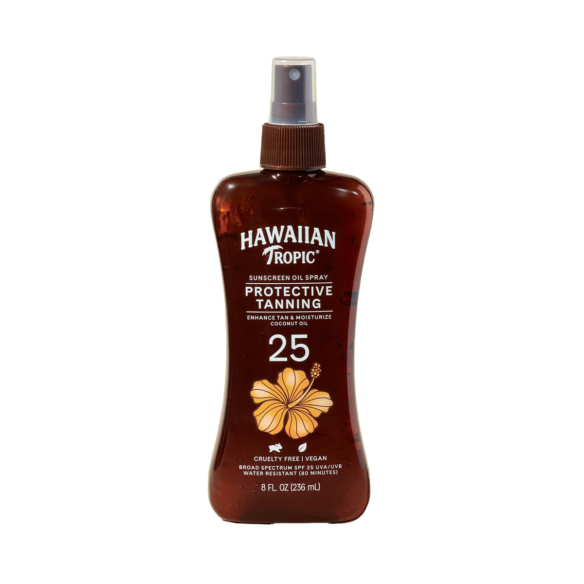 Hawaiian Tropic Spf 25 Tanning Oil Spray Sunscreen, 8Oz - Moisturizing Outdoor Protection