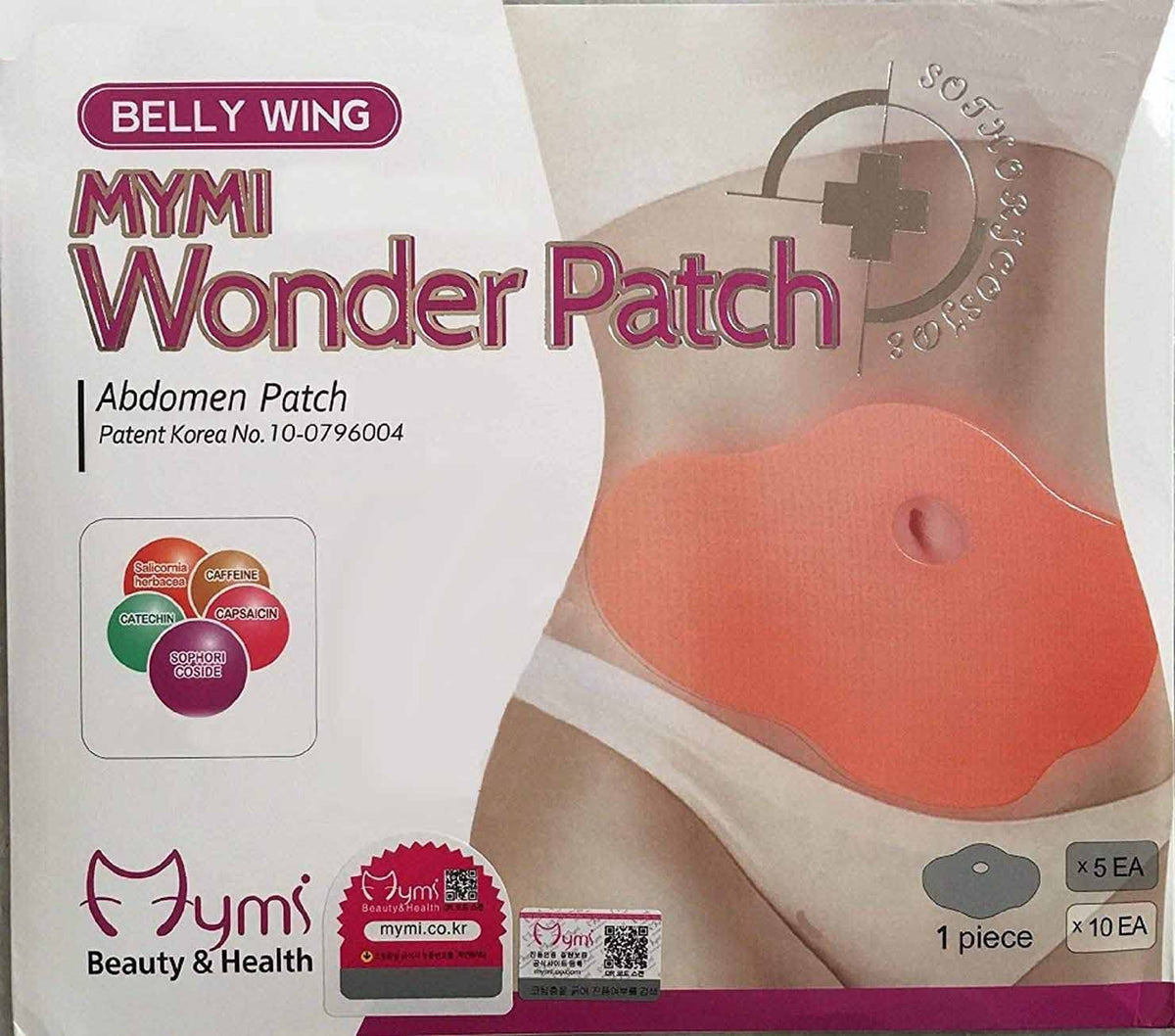 Qiansoto Mymi Wonder Patch Belly Wing - 10 Count For Toning, Contouring & Firming