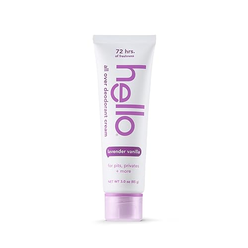 Hello Lavender Vanilla Whole Body Deodorant Cream, Aluminum Free, 72 Hours Freshness, 3 Oz