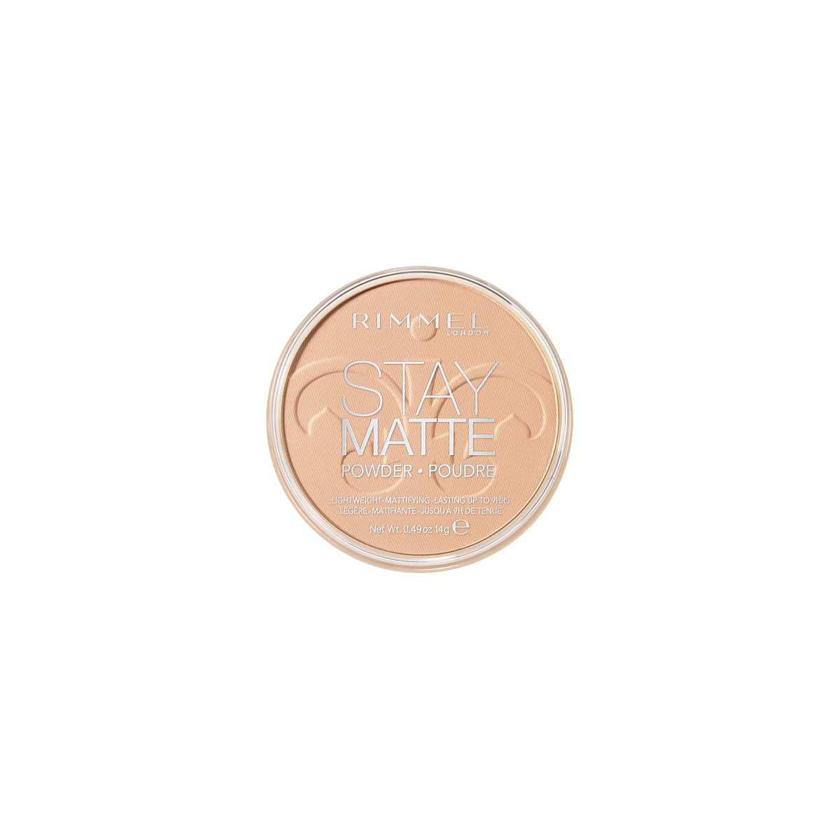 Rimmel London Stay Matte Pressed Powder, 0.49Oz Sandstorm - Lightweight, High Coverage, Shine Control