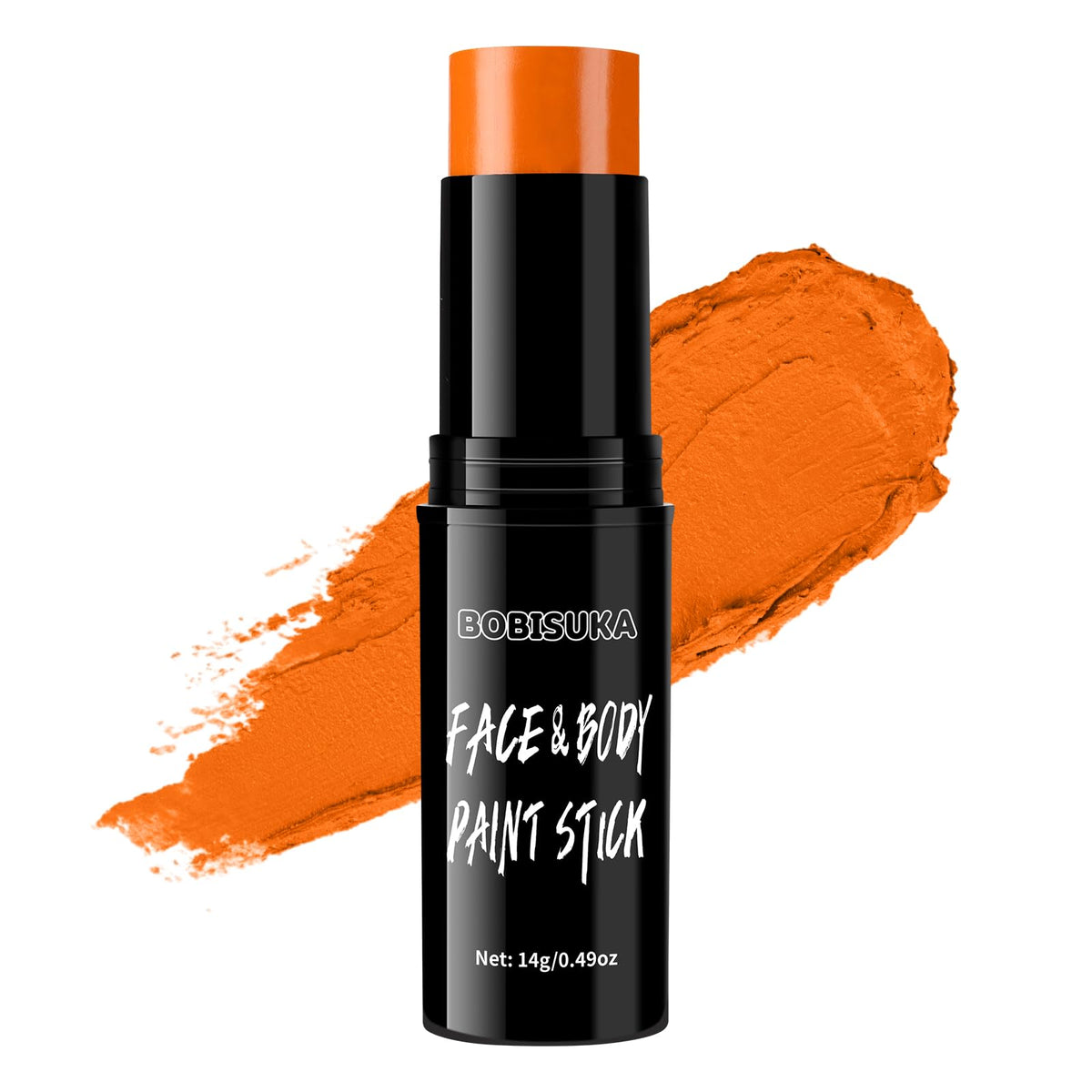 Bobisuka Orange Face Body Paint Stick - Quick Drying Makeup For Football, Halloween, Cosplay