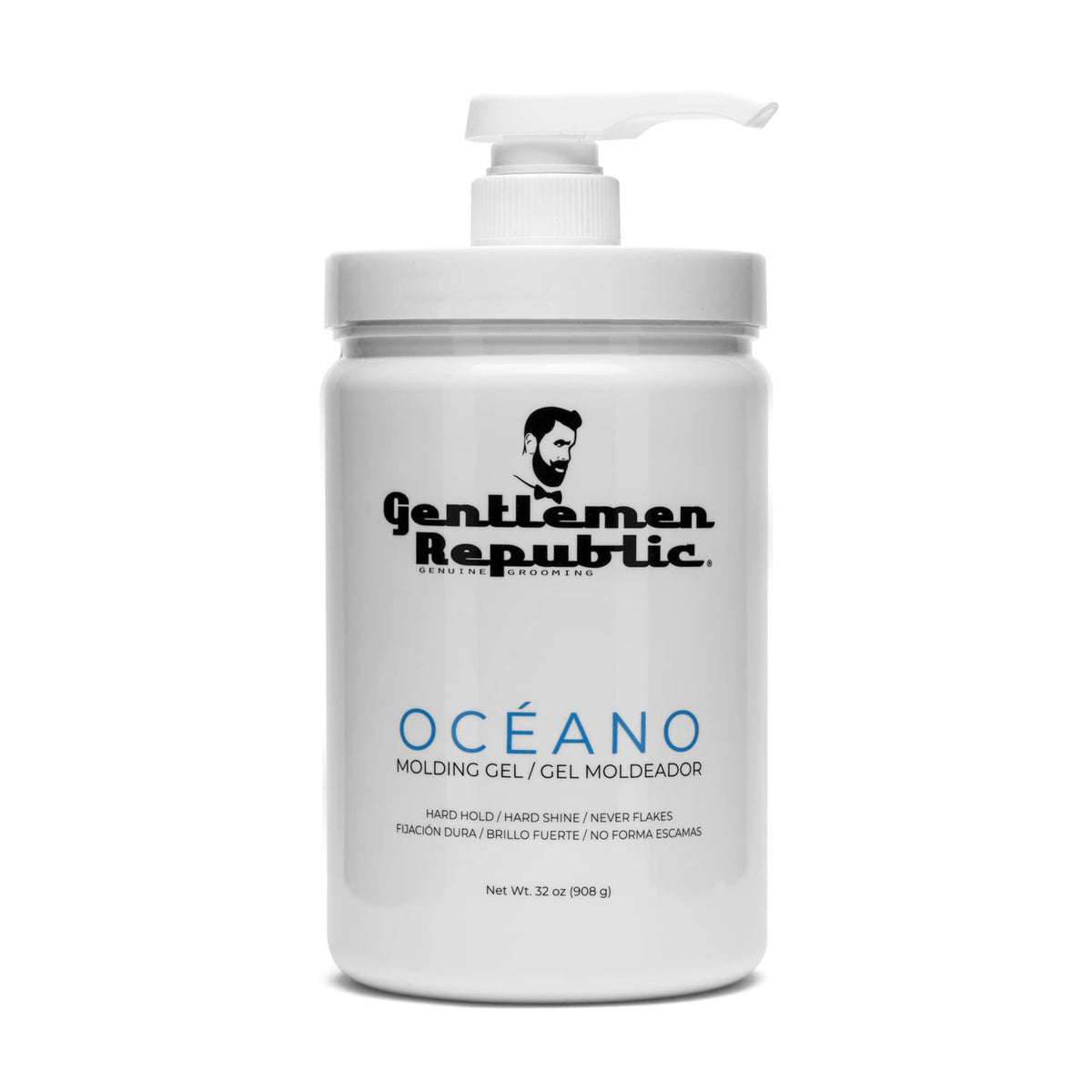 Gentlemen Republic Oceano Men'S Hair Gel 32Oz - Strong Hold, High Shine, Alcohol-Free