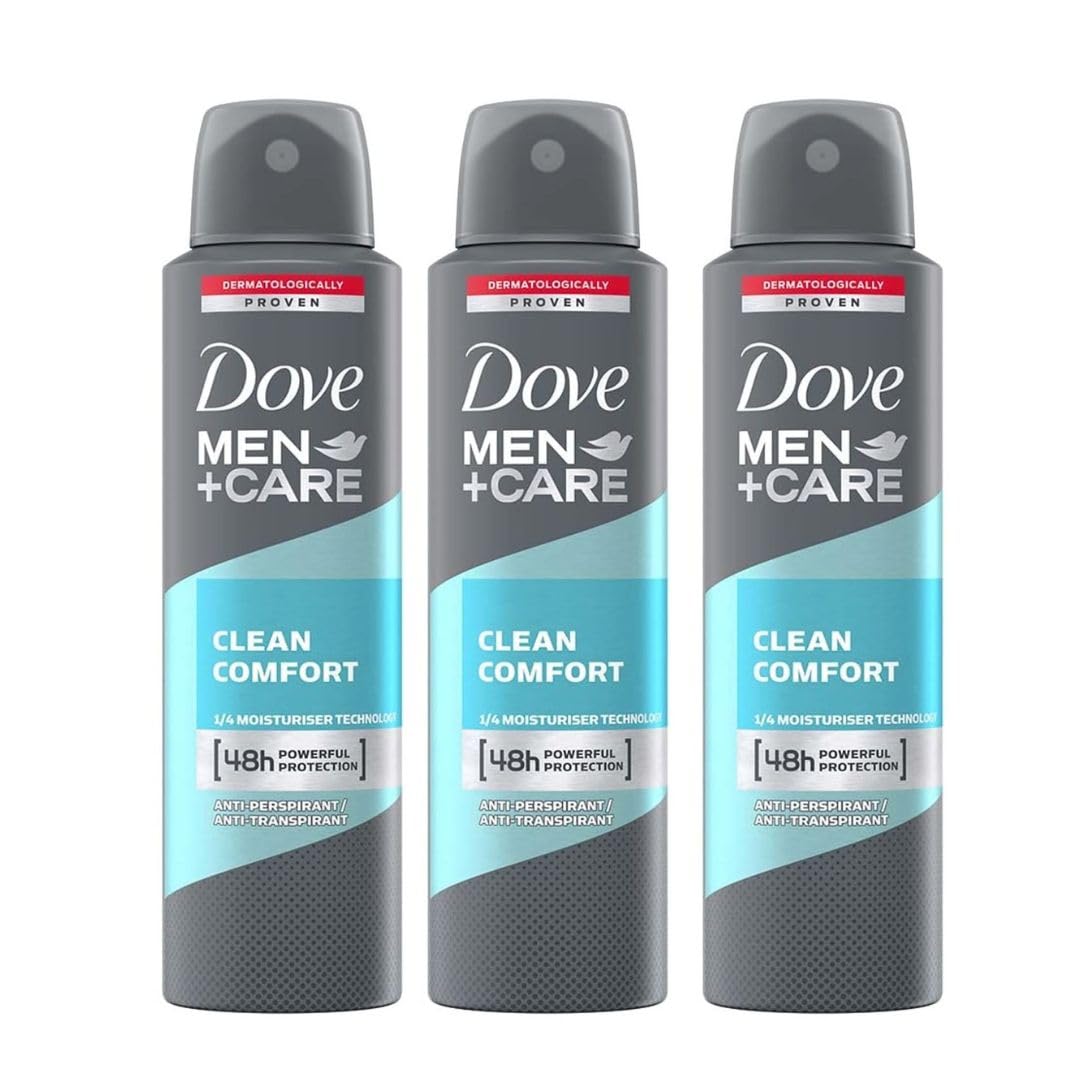 Dove Men+Care Antiperspirant Dry Spray Deodorant, Clean Comfort, 48 Hour Protection, 3.8 Oz