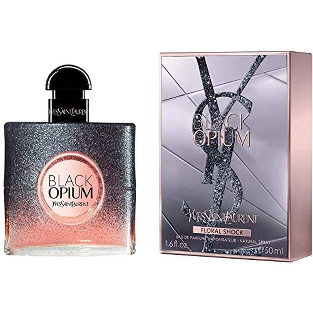 Yves Saint Laurent Black Opium Floral Shock Edp Spray For Women, 3 Oz - Silver