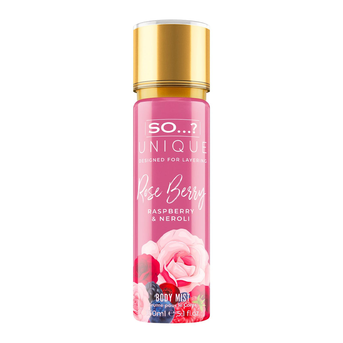 So Unique Rose Berry Body Mist  Floral  Fruity Body Spray for Women  Perfume for Women with Rose  Vanilla  Musk Notes  G