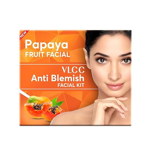 Vlcc Papaya Fruit Facial Kit - 6 Piece Set For Radiant Skin (60Gm)