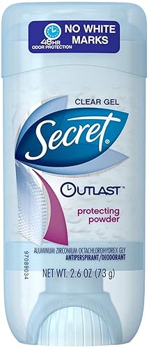 Secret Outlast Antiperspirant & Deodorant Clear Gel, Protecting Powder, 2.7 Oz, Pack Of 12