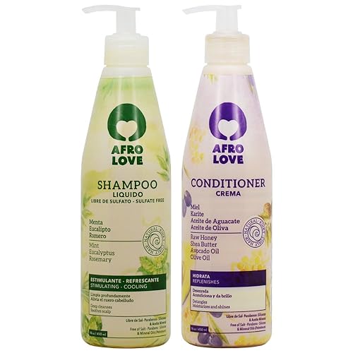 Afro Love Shampoo & Conditioner Duo - 16Oz Moisturizing Hair Care For Natural Hair