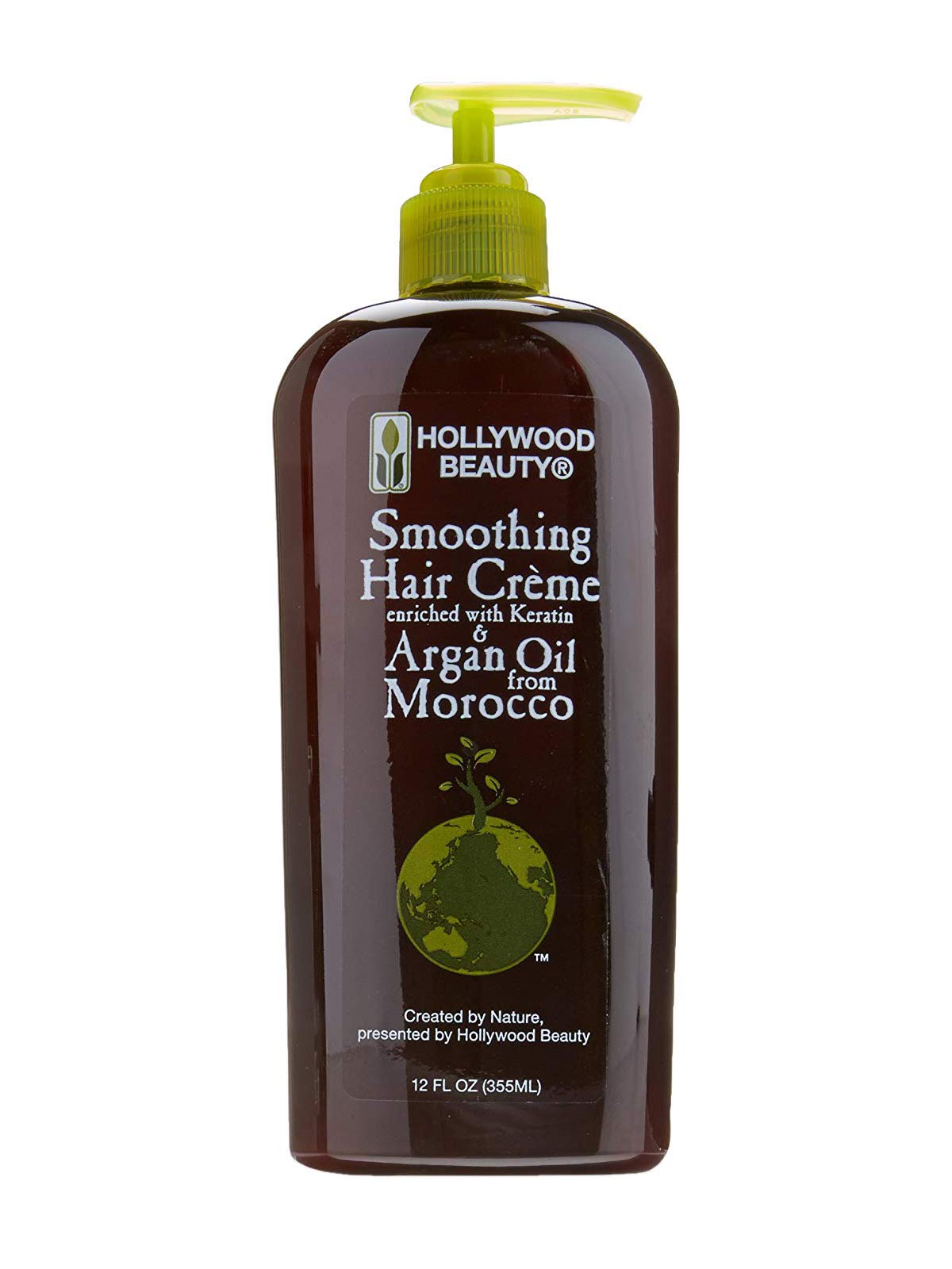 Hollywood Beauty Argan Oil Smoothing Creme, 12 Oz - Nourishing Hair Treatment, Frizz Control