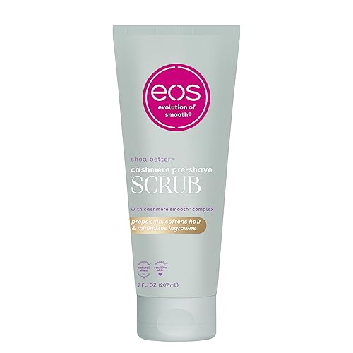 Eos Cashmere Skin Collection Pre-Shave Scrub, Vanilla Scent, 7 Fl Oz Body Scrub