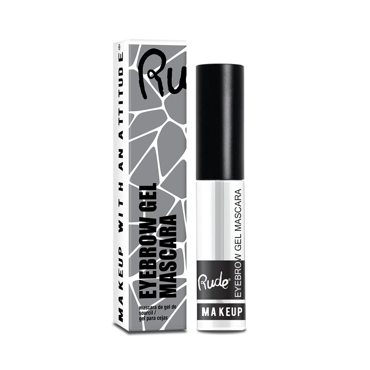 Rude Eyebrow Gel Mascara - Clear, 1 Count - Long-Lasting Hold & Definition