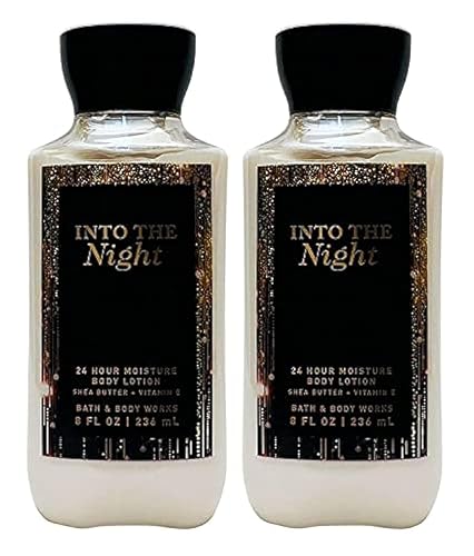 Bath & Body Works Super Smooth Body Lotion Set For Women, 8 Oz, 2 Pack - Into The Night