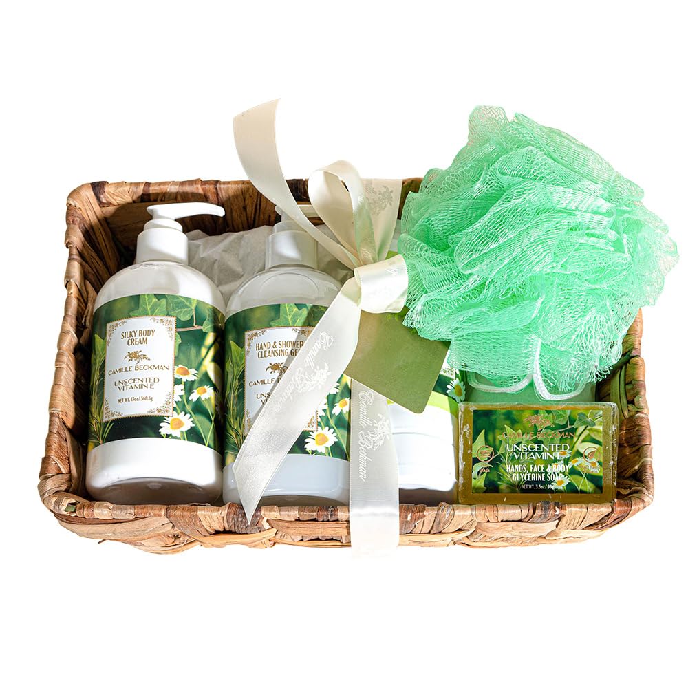 Camille Beckman Essentials Gift Basket - Glycerine Hand Therapy, Body Cream & Cleansing Gel