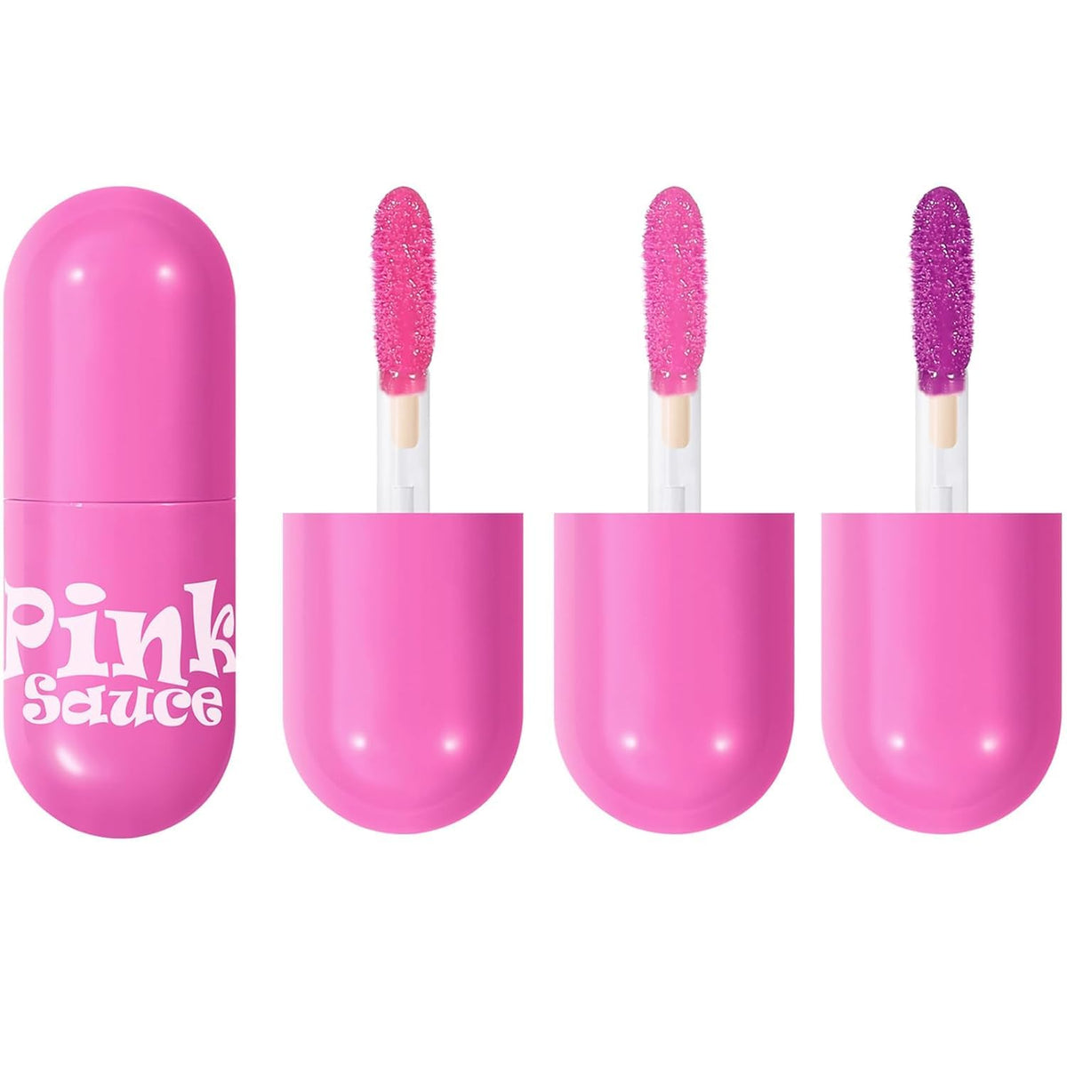 Beuking 3 Pcs Waterproof Lipstick Set - High Pigment, Non-Smudge, Long-Lasting Lip Gloss, Pink