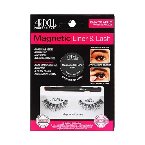 Ardell Magnetic Liner & Lash Demi Wispies - Black, Human Hair, 1 Count