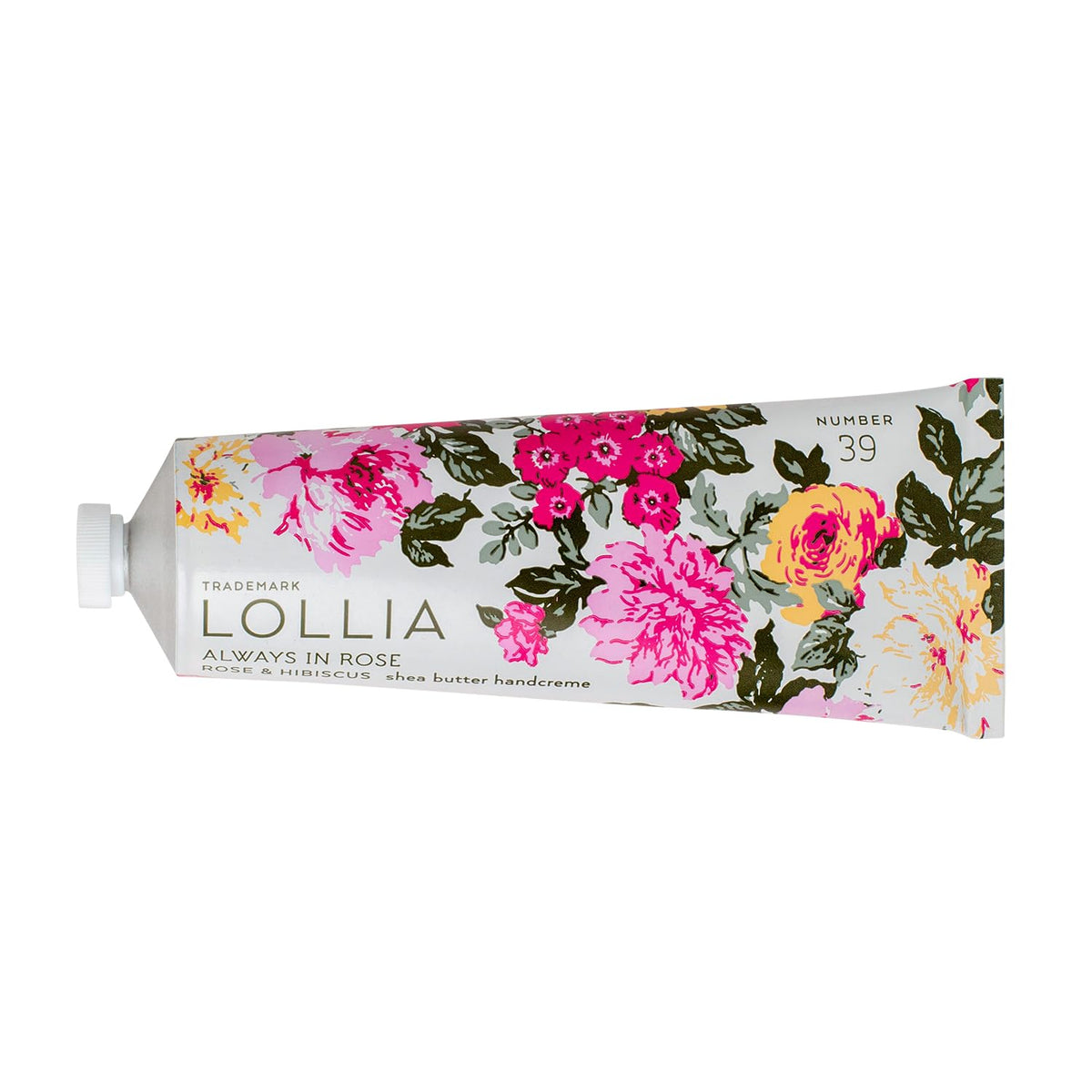 LOLLIA Always in Rose Handcreme  4 oz  Rose  Hibiscus  Scented Hand Cream for Women  Moisturizing Hand Lotion for Dry Hands 