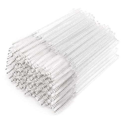 G2Plus 300Pcs White Crystal Mascara Wands & Disposable Spoolies For Eyelash & Brow Makeup