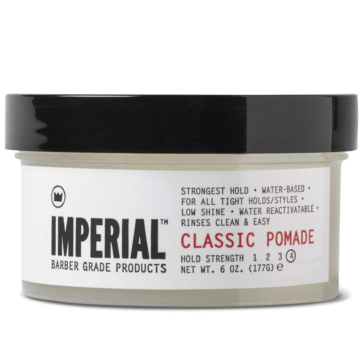 Imperial Barber Classic Pomade - 6 oz Hair Styling Product for Strong Hold and Shine