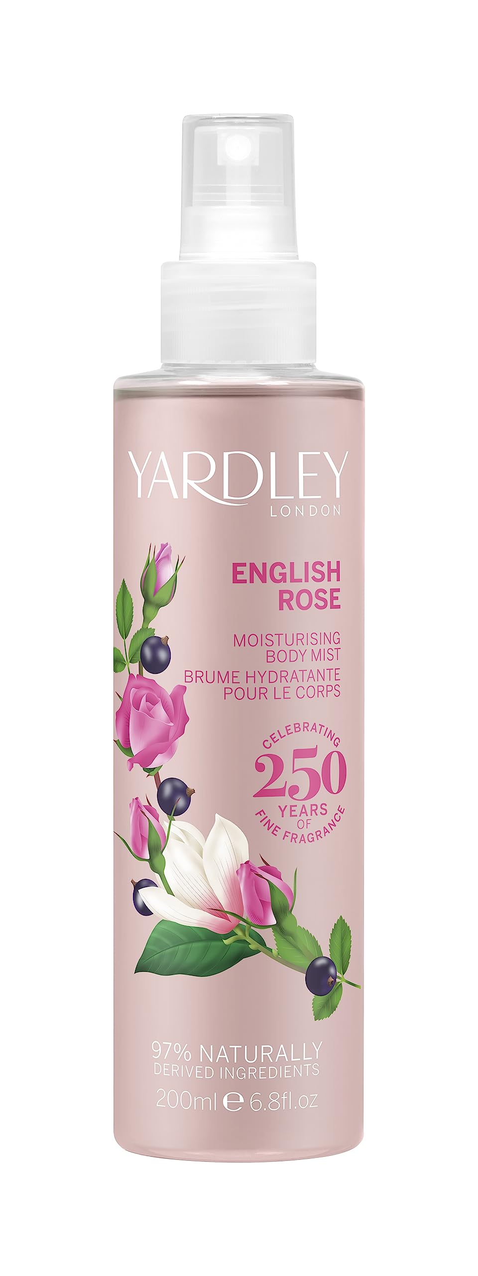 Yardley London English Rose Body Mist For Women, 6.8 Fl Oz - Moisturising Fragrance