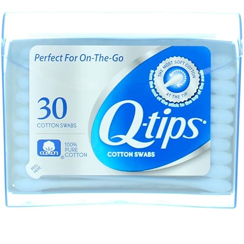 Q-Tips Bamboo Swabs Purse Pack - 30 Count (Pack Of 2) For Gentle Cleaning And Touch-Ups