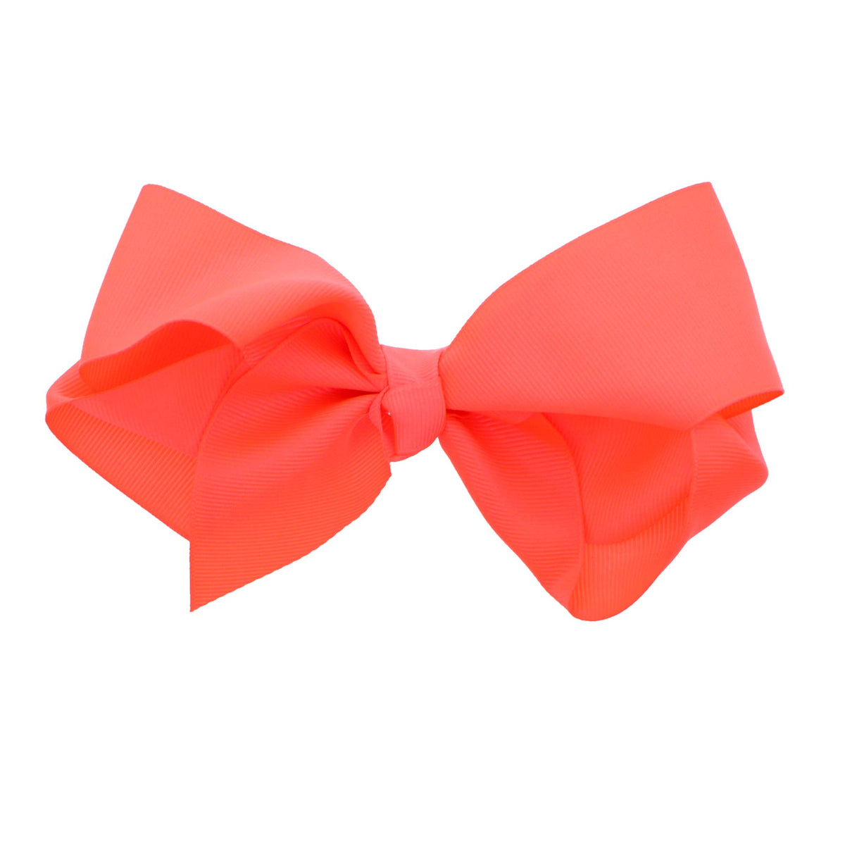 Motique Accessories Neon Orange 5.5 Inch Grosgrain Hair Bow Clip for Women and Girls