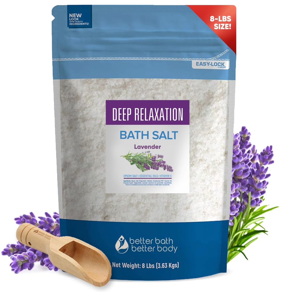 Better Bath Better Body Deep Relaxation Bath Salt 128Oz Epsom Salt With Lavender & Vitamin C